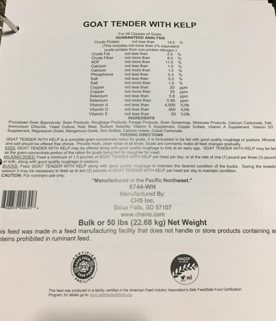 Payback Goat Tender w/ Kelp Concentrates, Inc.