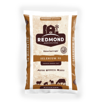 50# Redmond Trace Mineral Salt w/ Selenium 90 Bag