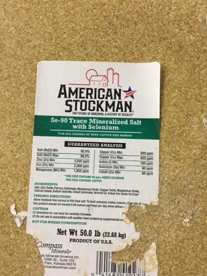50# American Stockman Trace Mineral w/ Selenium 90 Block