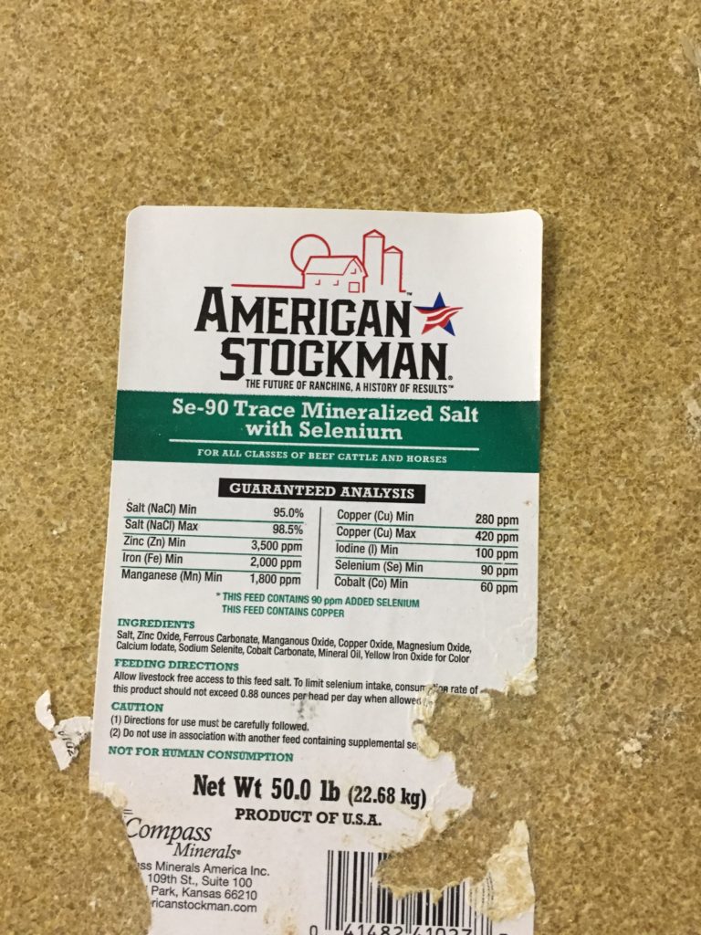 50 American Stockman Trace Mineral w/ Selenium 90 Block Concentrates