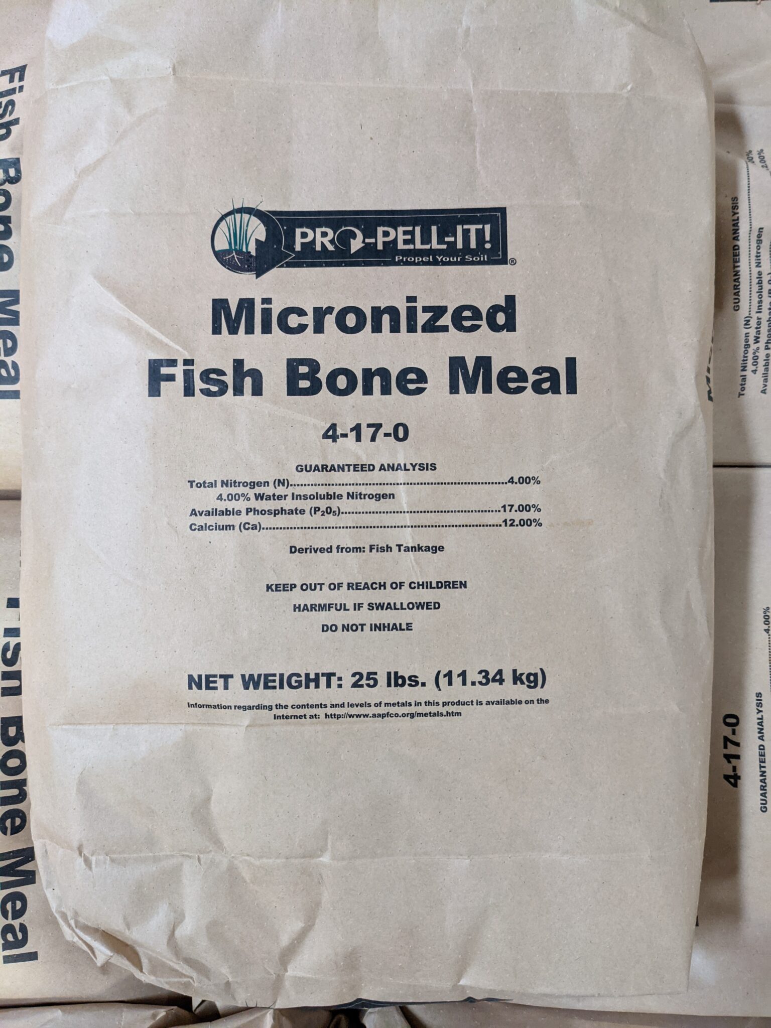 Fish Bone Meal Micronized 4170 25 Organic Concentrates, Inc.